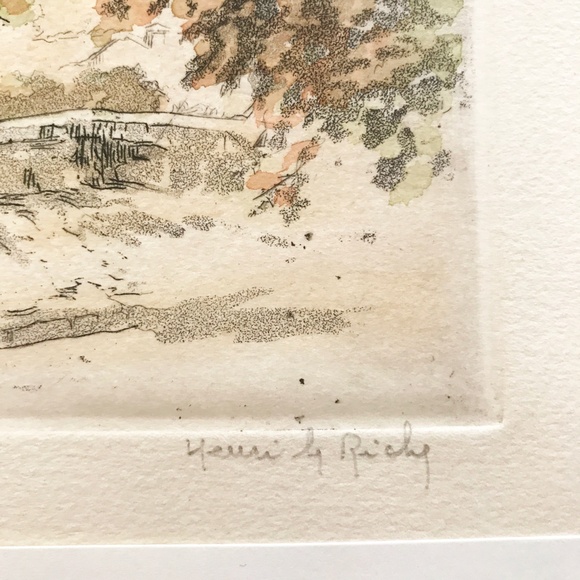 "PARIS" AQUATINT COLOUR ETCHING BY HENRI LE RICHY - Picture 3 of 3